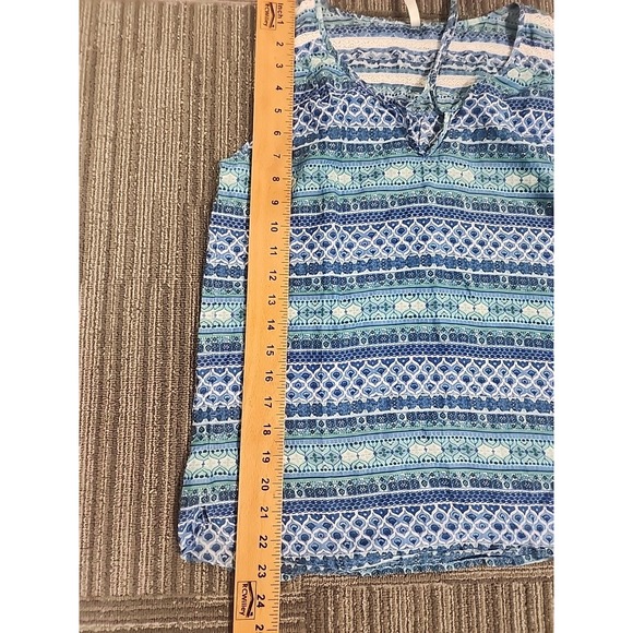 KUHL Women's S Blue Print Tank Top. Lightweight Striped - Picture 7 of 9